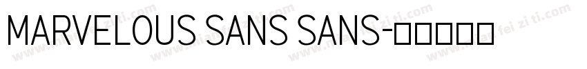 Marvelous Sans Sans字体转换